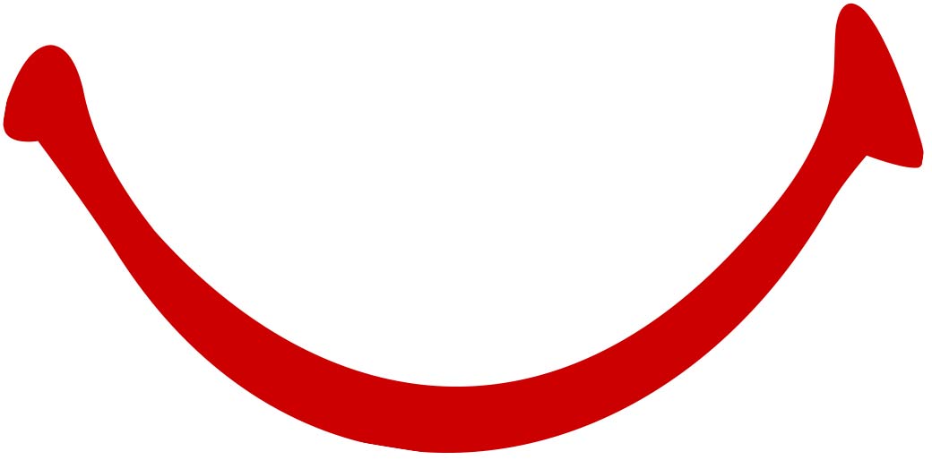 Lächelnder stilisierter Mund